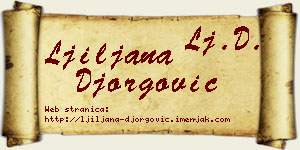 Ljiljana Đorgović vizit kartica
